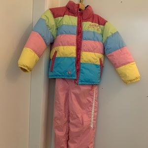 Spyder girls ski jacket and bib pants
